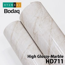 현대엘앤씨 보닥 인테리어필름 HD711 고광택 대리석 시트지