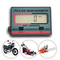 스피드건 타코메타 속도 측정기 디지털 엔진 회전 계 회전 계 게이지 2amp 4 스트로크 엔진 점화 플러그 유도 디스플레이 오토바이 atv 잔디 깎는 기계, 없음