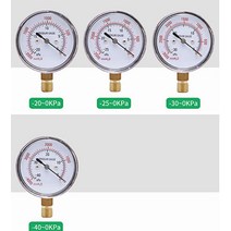 YE-60 다이어프램 압력계 수량계 칼럼 표면 마이크로 압력 게이지 5kpa 10kpa 15kpa 20kpa 25kpa 30kpa 가스 측정기, 02 -4-0kpa