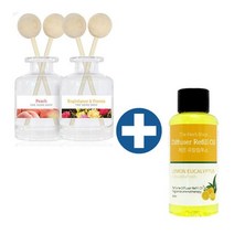 원형 자동차디퓨져 40ml 0종 2우드봉 리필50ml 차량용 방향제 디퓨져, 아쿠아체리블라썸, 본상품선택