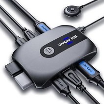 UnnLInk KVM 스위치 HDMI 2 포트 박스 HDMI USB KVM 스위치 2대 컴퓨터용 1개의 키보드 마우스 및 HD 모니터 공유 UHD 4K 지원 (3840x2160