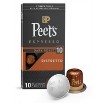 Peets Coffee Ristretto Espresso Capsules 피츠커피 리스트레토 다크로스트 네스프레소 호환 캡슐 10개입 3팩