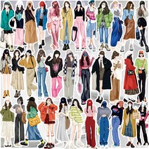 소녀의 일상5 인물 사람 스티커 인스 빈티지 다꾸 감성 다이어리 꾸미기 58매