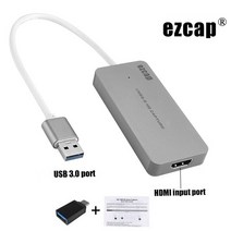 1080p 60fps HDMI 비디오 캡처 카드 유형 C USB 3.0 게임 녹화 상자 PS4 스위치 HD 카메라 DVD 유튜브 라이, 02 Ezcap265 USB 3.0
