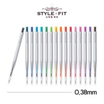 유니 스타일핏 단색 스타일 0.38mm (UMN-139-38), 골든옐로우, 1개