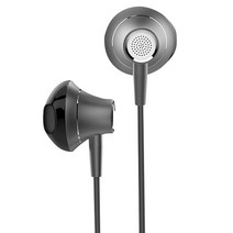 Microkia 3.5mm 플러그 편직 케이블 유선 이어폰, 그레이, VE-605