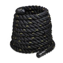 배틀로프 헬스 전신운동 밧줄트레이닝 체육관 장비, (블랙/옐로우) 38mm / 9m + 장갑