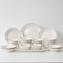 포르투갈 메세라미카 6인 그릇세트 홈세트 22p 8color, 크리스탈블루