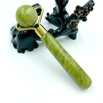Jade Roller Massager for Face Roller Gua Sha Jade Stone Face Massager 얇은 페이스 리프트 주름 방지, 03 C 1Pcs