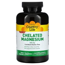 Country Life Chelated Magnesium 250 mg 240 Tablets