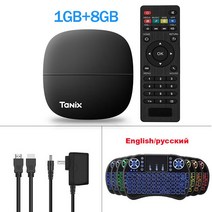 Tanix A3 4K HD 스마트 TV 박스 안드로이드 10.0 Allwinner H313 H.265 RAM 1G ROM 8G 2.4G 와이파이, 06 1G 8GADD I8 EN_01 미국 플러그