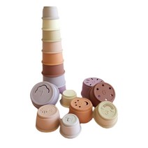 아기컵쌓기 실리콘 스태킹컵, 스카이컵(컵쌓기), 혼합색상, 1개