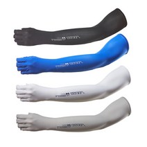 하이마운트 스트라이프 쿨토시 반장갑 자전거팔토시, 화이트