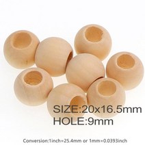 나무 비즈 둥근나무볼 팔찌 재료 비즈공예 30-500pcs 5-20mm diy 내츄럴 우드, 20mm 30개