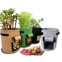 다용도 텃밭 실내 베란다 발코니 정원 재배용 부직포 화분, 브라운ㅡS_15L(25cmx30cm)