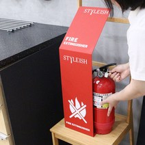 금손간판 소화기 보호커버 안내판 가정용소화기 거치, 1개