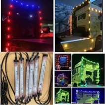 LED 깜박이는 트럭 앰비언트 라이트 24V 6 색 지붕 범퍼 도어 램프 1.2M 2.4M 스트립 트레일러 트럭 캐러, 05 24V white light_01 2.4M
