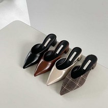 아이슈즈 여성 뮬 합피 미들힐