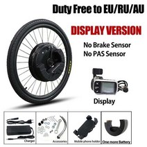 세발전기자전거 삼륜 배달 3륜 무선 Ebike 키트 변환 올인원 모터 휠 350w 36v 72AH 45 KMH 속도 디스크V 브레이크, Display 2 battery+275inch