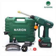 나리온 NARION 가정용 충전 휴대용 고압세차기 배터리1개 기본구성, 기본구성 3.0Ah 배터리 1개