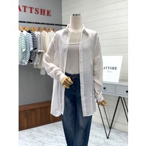 애티쉬 투포켓 롱 박스블라우스 BBS1R318