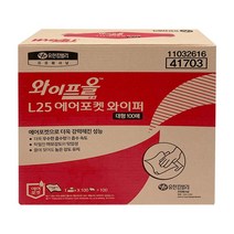 41703 와이프올 에어포켓 L25 산업용 다목적 와이퍼 대형 100매 1카톤, 1