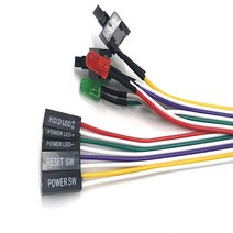 LED 컴퓨터 리셋스위치 PC 파워 전원케이블 보드 연결