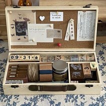 빈티지 엔틱 다꾸정리함 다꾸소품정리 다꾸 수납합 나무수납함, a타입