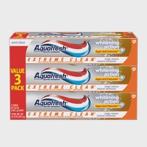 Aquafresh 아쿠아프레쉬 익스트림 클린 화이트닝 치약 5.6oz, 5.6oz x 3개