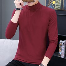 중년 남성 니트티 1503# 반목 무지 반폴라 롱 슬리브리스 슬림 라지티셔츠 면 셔츠 뉴타임즈 Z