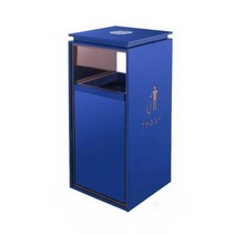 사각스텐 쓰레기통 옥외 흡연실 재털이 빌딩 로비, 소형 샌드스틸 컬러 재떨이