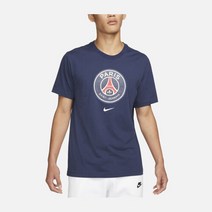 나이키 반팔티 파리 생제르맹 중앙 로고 크레스트 티