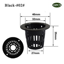 모종트레이 멀티 내구성 수경 메쉬 화분 그물 편리한 에어로포닉 식물 재배 바구니 전문 정원 복제 액세서리 10 개, Black-02