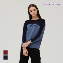 올리비아로렌 드롭핏 레터링자수 오버 티셔츠 VOIALUWA291