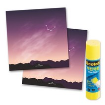 꼼꼬미 12 별자리 메모지 2p + 재접착풀, 1세트, 양자리