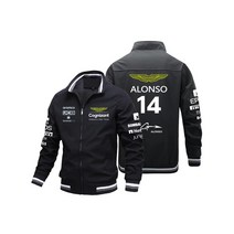 2023 애스턴 마틴 포뮬러 원 F1 자켓 AM14 Fernando Alonso Jack Van F1 레이싱 자켓 오토바이 사이클링 유니폼 자켓, 01 hei se_04 L, 1개