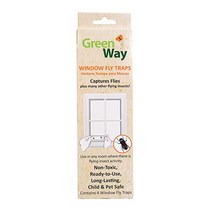 GreenWay Window Fly Trap - 12 Boxes 48 Glue Traps Heavy Duty Glue Safe Non-Toxic with No Insecticide