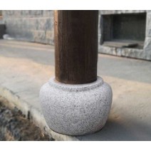 주춧돌 돌 기둥 기초석 화강암 석재 교각 목재 기둥지지대, 직경 22/ 높이 20