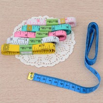 socean 의류 재단용 끈타입 피팅 줄자 -컬러 150CM INCH 칼라 줄자 measuring tape auto tapeline 곡선 재기 스트링 수동 손 감, 1개