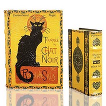 LE CHAT NOIR by Steinlen Black Cat Secret Book Box Set Jewelry Keepsake Trinket Box Tournee du Chat, 1