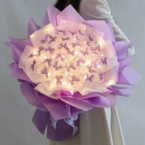 초등학생 졸업식 꽃다발 어린이집 학사모 온라인 연예인 Xiaohongshu Tik Tok 나비 꽃다발 Diy 재료 여자, 12 L