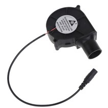 바베큐 송풍기 열풍기 숯불 제련 금속 팬 숯 굴뚝 스타터 피크닉 요리 전기 DC 12V 5.5x2.1mm 75mm, [08] without power plug