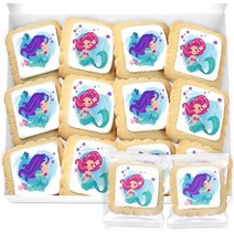 미국직구 인어공주 파티 쿠키 선호 개별 포장 12팩 테마 생일 사탕 디저트 테이블 과자 대접, 상세참조, 수량