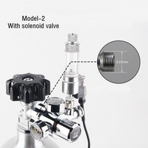 DIY 수족관 CO2 레귤레이터 마그네틱 솔레노이드 체크 밸브 시스템 키트 심은 탱크, [02] 2, [01] G5-8
