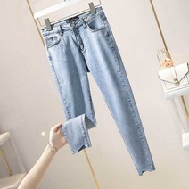 자수청바지 그레이 여성 스키니핏 슬림핏 숏 데이지 9부 펜슬핏 여름 2650731809