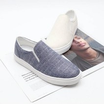 남성 린넨 슬립온 운동화 81856남성스니커즈 운동화 슬립온 데일리슈즈 스니커즈
