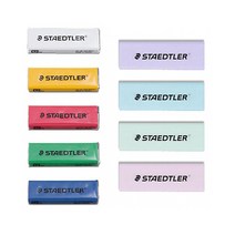 스테들러 슬라이딩 지우개 리필 525 샤프식지우개 칼라지우개 필기도구, 파스텔(랜덤)