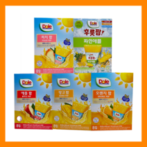 Dole 돌 얼려먹는 아이스팝 후룻팝 100%과즙 얼려먹는주스(62mlx8입)x3팩, 1개, 파인애플팝1+피치팝2, 62ml
