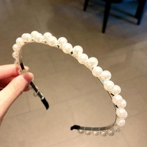 진주 머리끈 머리띠 헤어밴드 간단한 모든 일치 번들 액세서리 스탈 헤드 후프