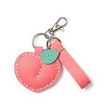 레디코 과일 열쇠 고리 만들기 세트 가죽 키링 DIY 재료 공예 행사 체험 바느질 수업 교구 단체 미술 부자재 키트, 1개, 복숭아